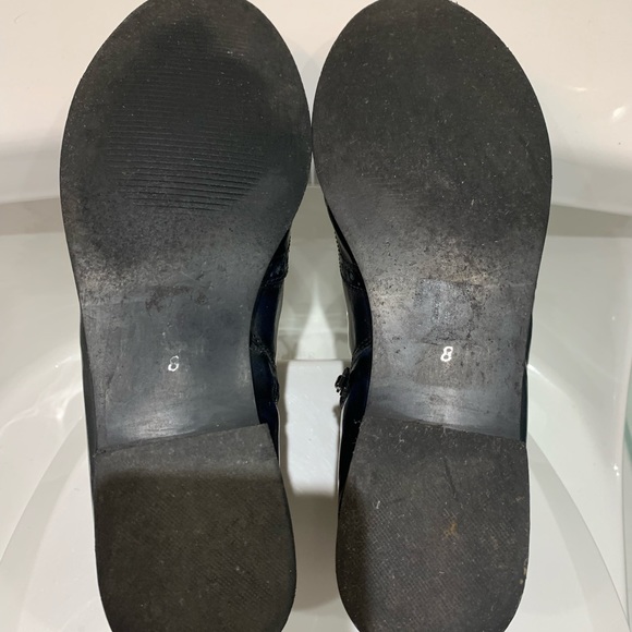 ASOS ALYA Leather Navy Tassel Ankle Boots size 10 - Picture 8 of 11